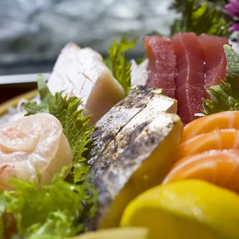 raw sashimi on a plate